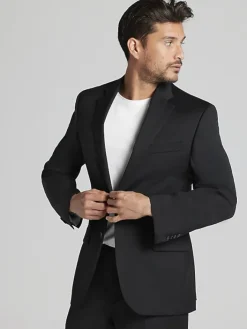 Suit Separates|3-piece Suits-Awearness Kenneth Cole Modern Fit Wool Blend Suit Jacket Black