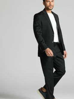 Suit Separates|3-piece Suits-Awearness Kenneth Cole Modern Fit Wool Blend Suit Jacket Black