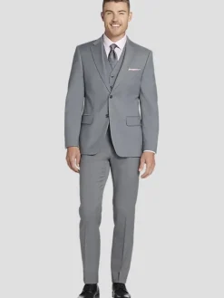 3-piece Suits|Suit Separates-Tommy Hilfiger Modern Fit Wool Blend Twill Suit Jacket Charcoal Twill