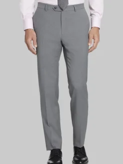 Big & Tall Pants|Big & Tall Suits-Tommy Hilfiger Modern Fit Wool Blend Twill Suit Pants Charcoal Twill