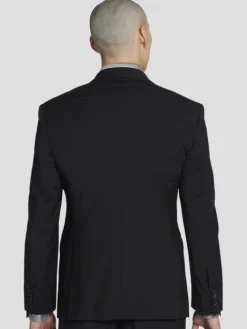 3-piece Suits|Suit Separates-Awearness Kenneth Cole Modern Fit Wool Blend Windowpane Suit Jacket Black Windowpane