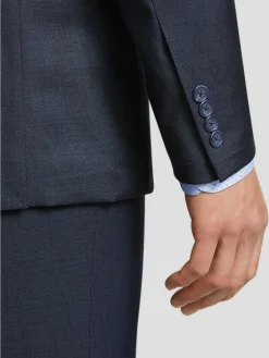 Suit Separates|3-piece Suits-Pronto Uomo Platinum Modern Fit Wool Suit Jacket Black