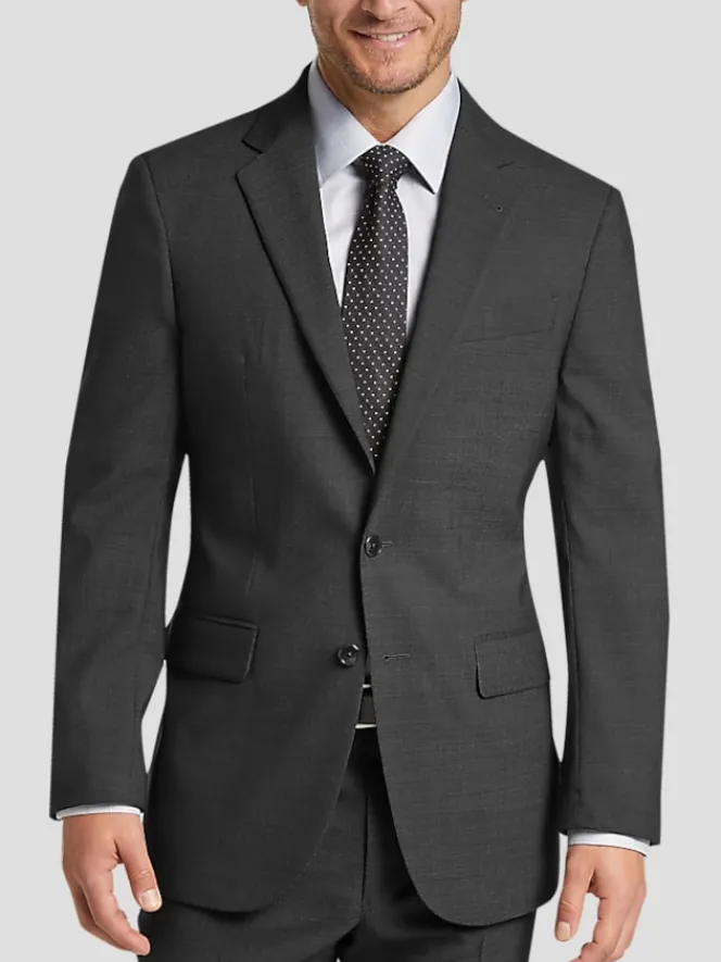 3-piece Suits|Suit Separates-Joseph Abboud Modern Fit Wool Suit Jacket Blue Tic