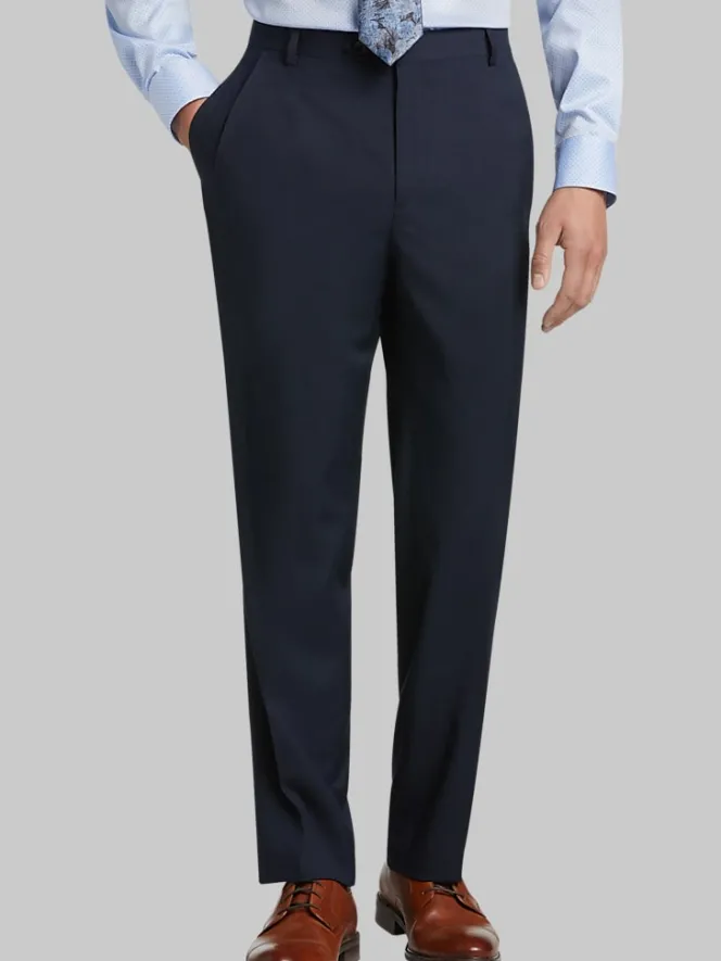 Dress Pants|3-piece Suits-Pronto Uomo Platinum Modern Fit Wool Suit Pants Charcoal Gray