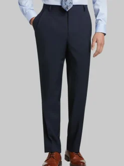 Dress Pants|3-piece Suits-Pronto Uomo Platinum Modern Fit Wool Suit Pants Black