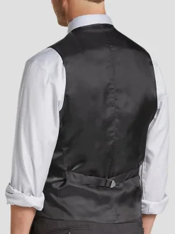 3-piece Suits|Suit Separates-Joseph Abboud Modern Fit Wool Suit Vest Blue Tic