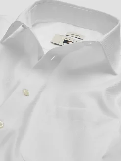 Dress Shirts|Solid Dress Shirts-Joseph Abboud Modern Fit Wrinkle-Resistant 100% Cotton Dress Shirt Black Solid