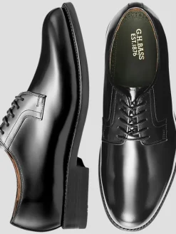 Oxfords|Dress & Formal Shoes-G.H.BASS Monogram Blucher Derby Oxfords Black