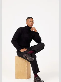 Dress & Formal Shoes-Vintage Foundry Morgan Leather Monk Strap Cap Toe Oxfords Black