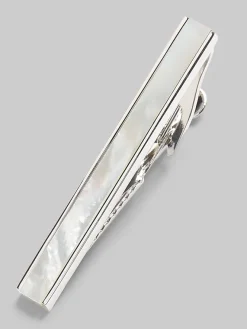 Formal Accessories|Jewelry-Pronto Uomo Mother-Of-Pearl Tie Bar Black