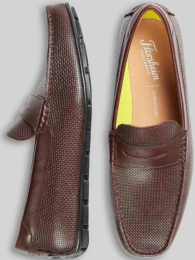 Loafers & Slip-ons-Florsheim Motor Moc Toe Penny Loafers Brown