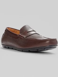 Loafers & Slip-ons-Florsheim Motor Moc Toe Penny Loafers Brown