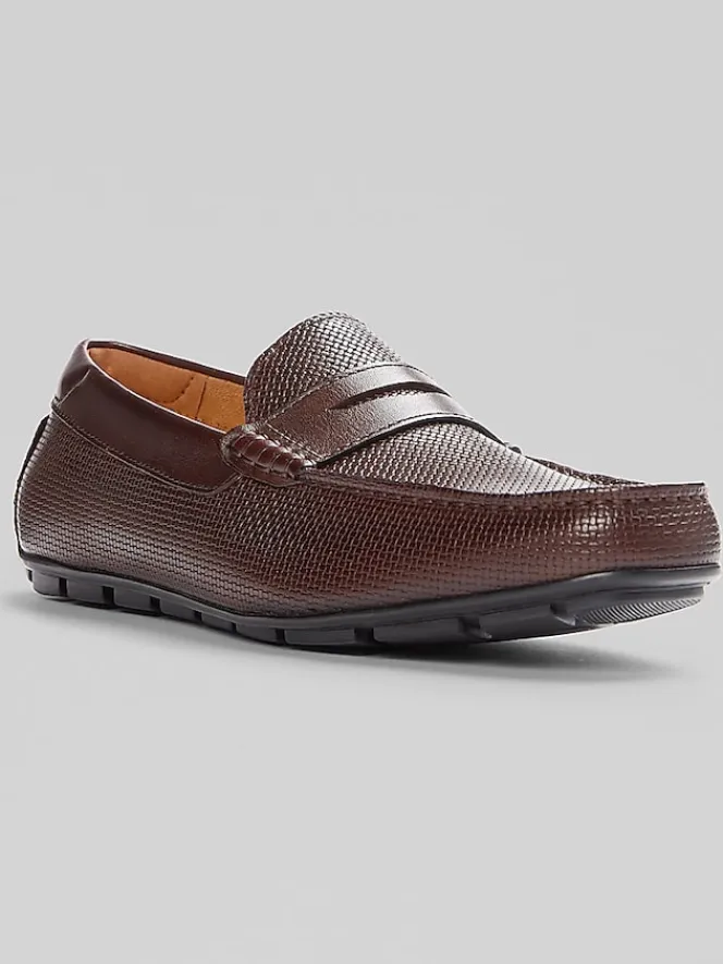 Loafers & Slip-ons-Florsheim Motor Moc Toe Penny Loafers Brown
