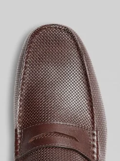 Loafers & Slip-ons-Florsheim Motor Moc Toe Penny Loafers Brown