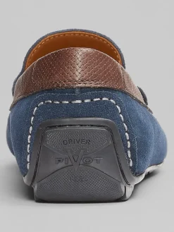 Loafers & Slip-ons-Florsheim Motor Moc Toe Venetian Loafers Navy