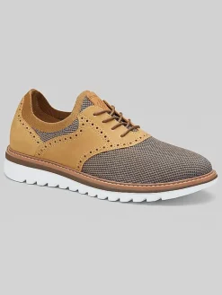 Oxfords|Casual Shoes-Johnston &Amp; Murphy Murphy Braydon Knit Saddle Oxfords Tan