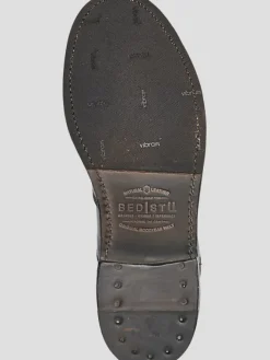 Boots-Bedstu Nando Leather Plain Toe Chelsea Boots Black Rustic