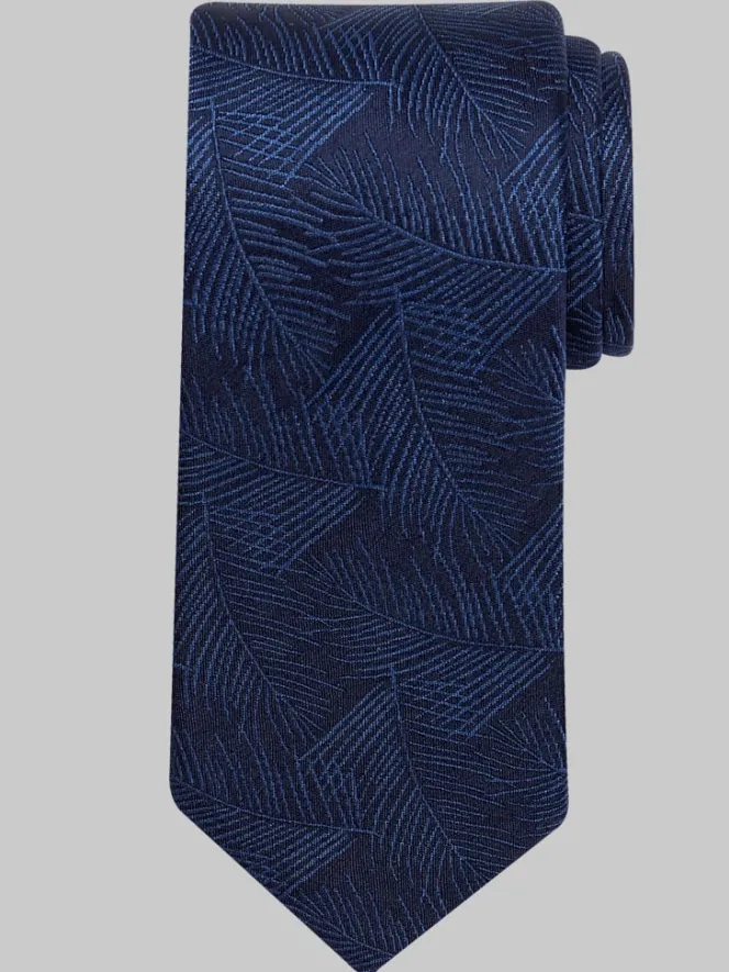 Ties-Awearness Kenneth Cole Narrow Botanical Tie Black