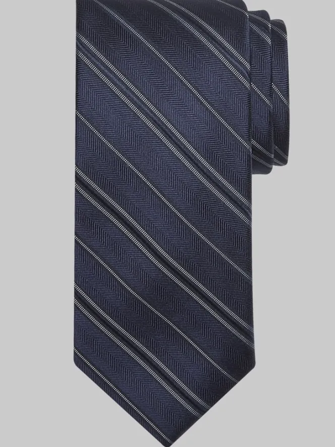Ties-Awearness Kenneth Cole Narrow Diagonal Stripe Tie Black