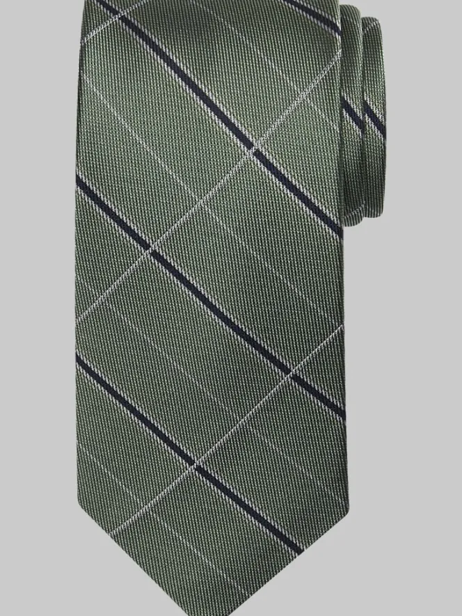 Ties-Pronto Uomo Narrow Grid Tie Ivy