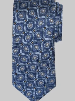 Ties-Joseph Abboud Narrow Onion Medallion Tie Burgundy