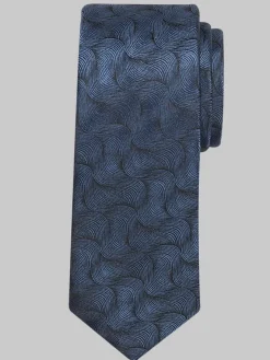 Ties-Egara Narrow Paint Swirls Tie Charcoal