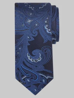 Ties-Joseph Abboud Narrow Paisley Tie Brown