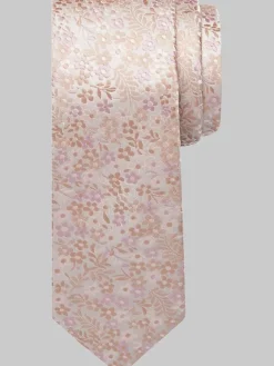 Ties-Egara Narrow Petite Floral Tie Black Floral