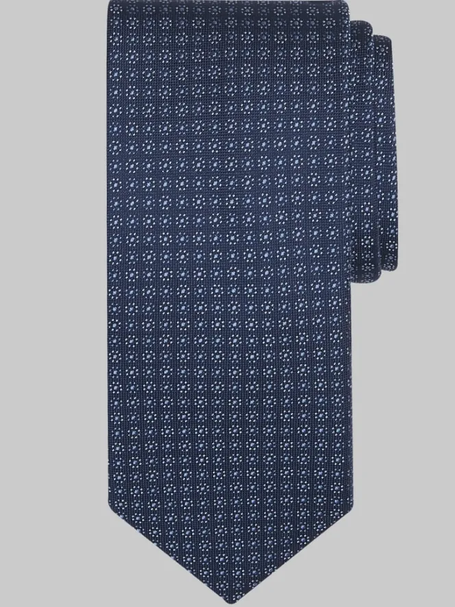 Ties-Awearness Kenneth Cole Narrow Pinpoint Silk Tie Black