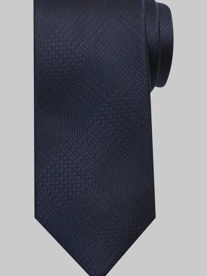 Ties-Pronto Uomo Narrow Plaid Tie Black