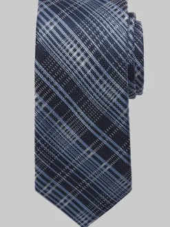Ties-Awearness Kenneth Cole Narrow Stitch Plaid Tie Black