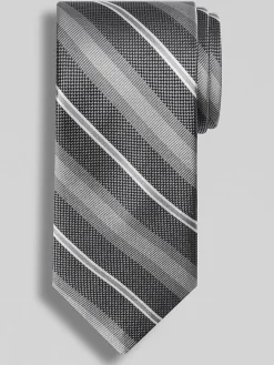 Ties-Joseph Abboud Narrow Stripe Tie Black