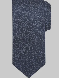 Ties-Joseph Abboud Narrow Textural Vines Tie Black