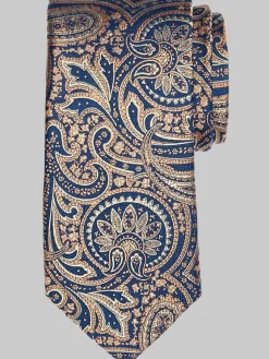 Ties-Joseph Abboud Narrow Tie Paisley Taupe