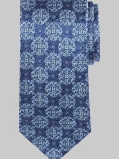 Ties-Joseph Abboud Narrow Tonal Medallion Tie Brown