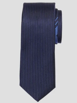 Ties-Egara Narrow X Underknot Stripe Tie Gold