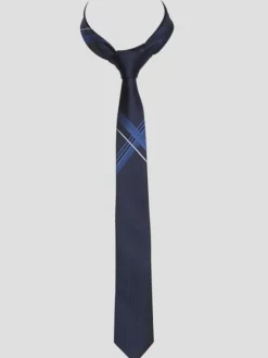 Ties-Egara Narrow X Underknot Stripe Tie Gold