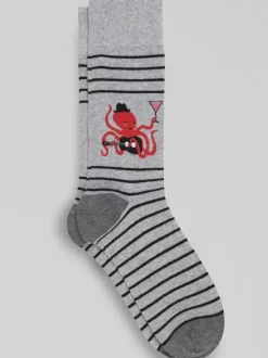 Socks-Egara Octopus Socks Lt Heather Gray