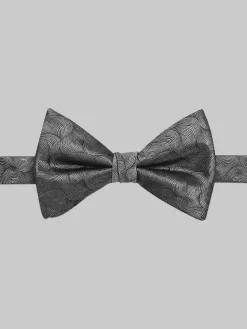 Bow Ties-Egara Paint Swirls Pre-Tied Bow Tie Blue
