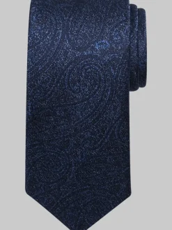 Ties-Pronto Uomo Paisley Silk Tie Black