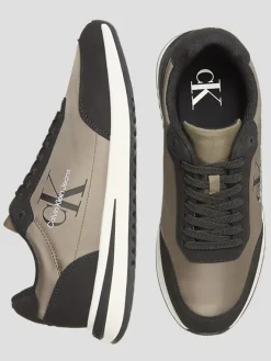 Sneakers|Casual Shoes-Calvin Klein Phino Lace-up Sneakers Black/Taupe