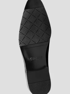 Dress & Formal Shoes|Loafers & Slip-ons-Stacy Adams Phoenix Patent Tassel Plain Toe Formal Loafers Black