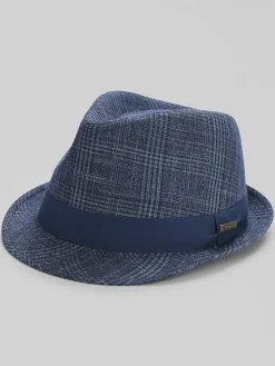 Hats-Biltmore Plaid Fedora Black