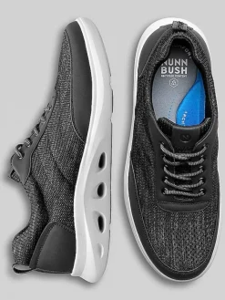 Sneakers|Casual Shoes-Nunn Bush Ponte Knit Moc Toe U-Bal Sneakers Black