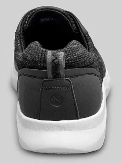 Sneakers|Casual Shoes-Nunn Bush Ponte Knit Moc Toe U-Bal Sneakers Black