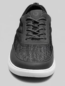 Sneakers|Casual Shoes-Nunn Bush Ponte Knit Moc Toe U-Bal Sneakers Black