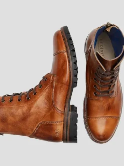 Boots-Bedstu Protege Trek Leather Cap Toe Boots Tan