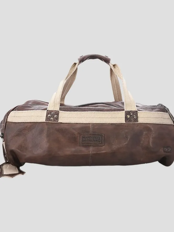 Travel & Luggage-Bedstu Raslan Leather Duffle Bag Teak Rustic