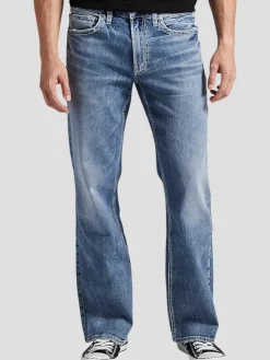 Jeans|Jeans-Silver Jeans Relaxed Fit Straight Leg Casual Jeans Medium Wash