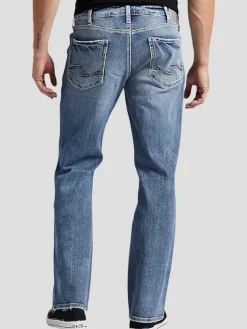 Jeans|Jeans-Silver Jeans Relaxed Fit Straight Leg Casual Jeans Medium Wash